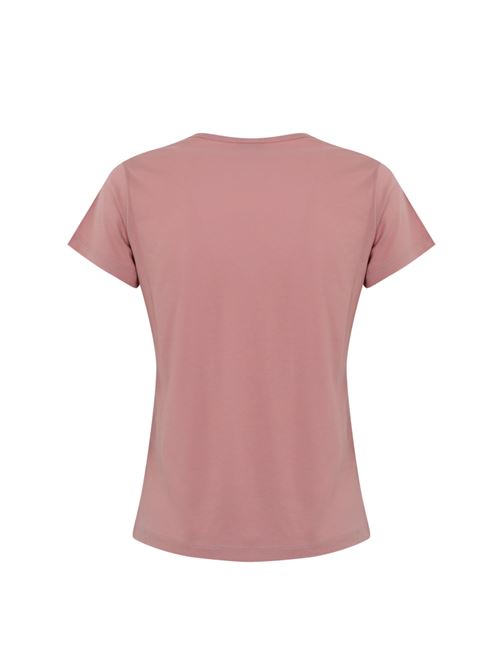 T-shirt con ricamo gioiello Turbato in cotone Rosa PINKO | 100372 A24EQ08